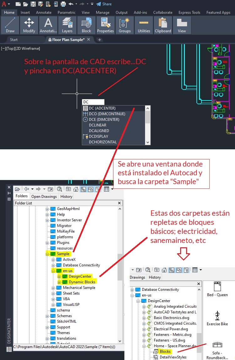 access autocad library and download the drawings