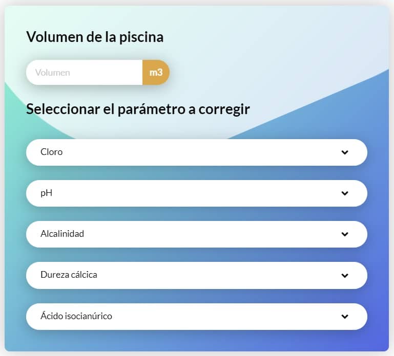pool calculator water volume and chemicals