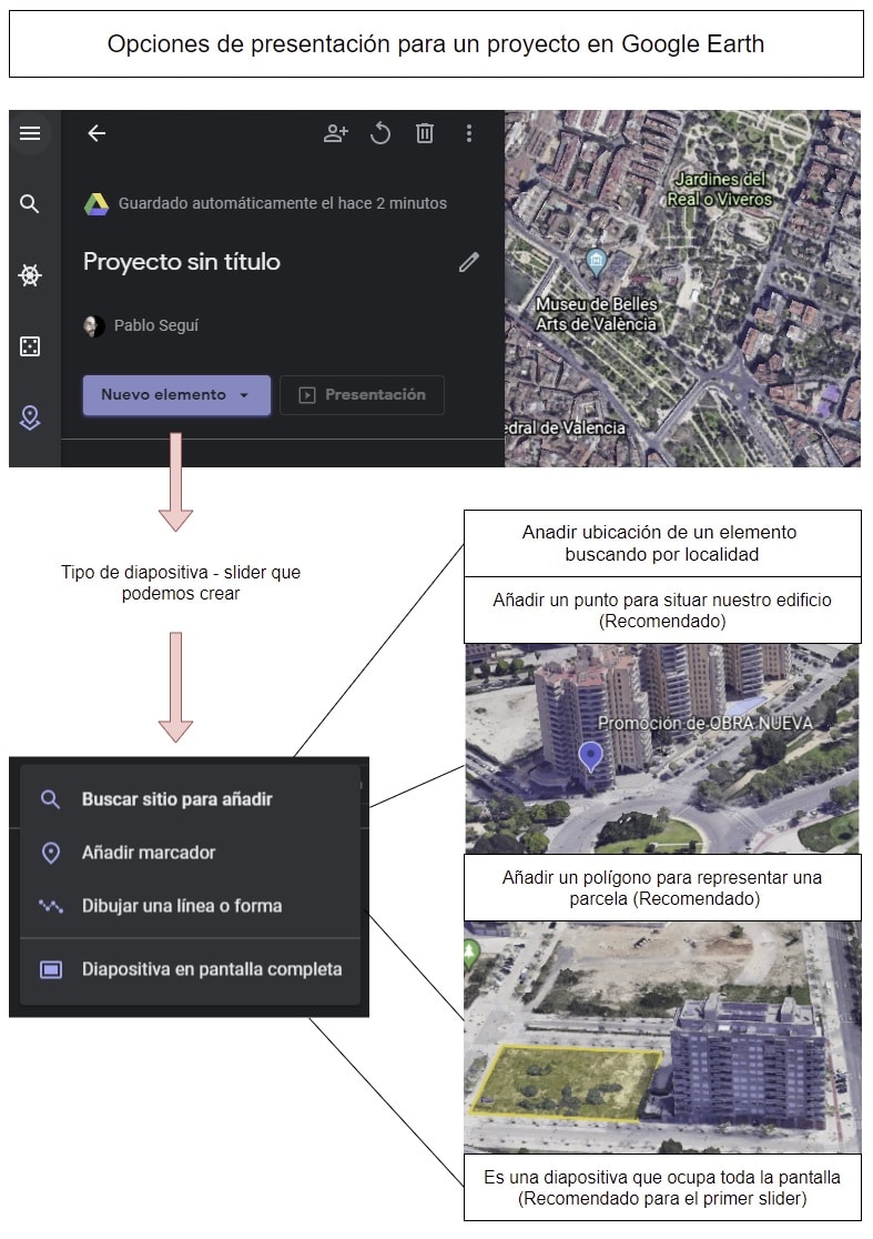 google earth presentation features