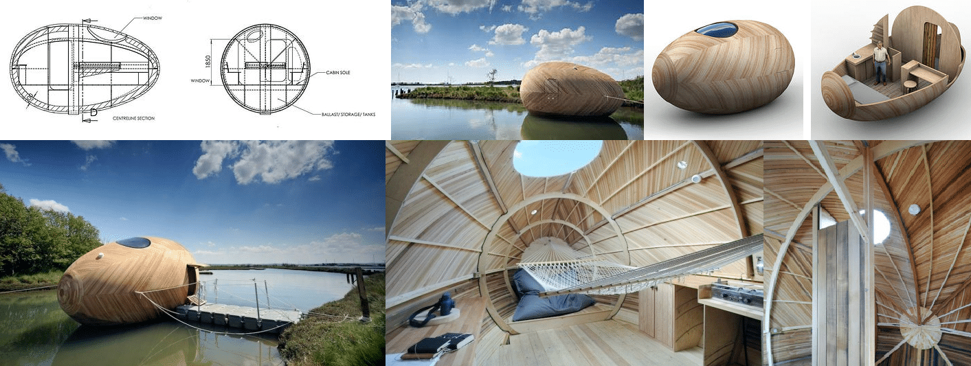 mini house that sails wood