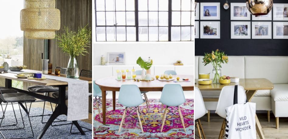 decoration of dining rooms and living rooms in houses