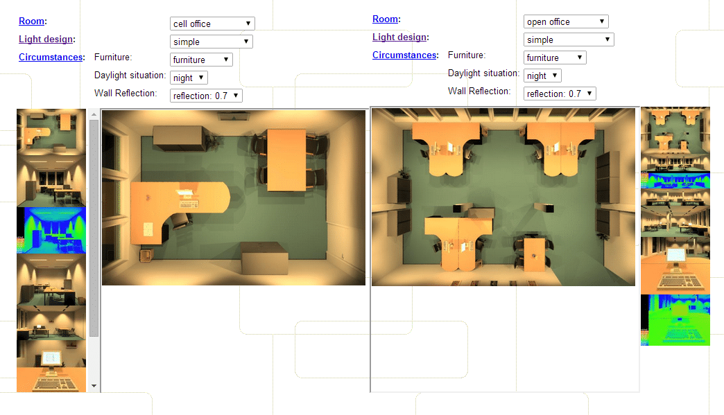 impact on artificial lighting offices