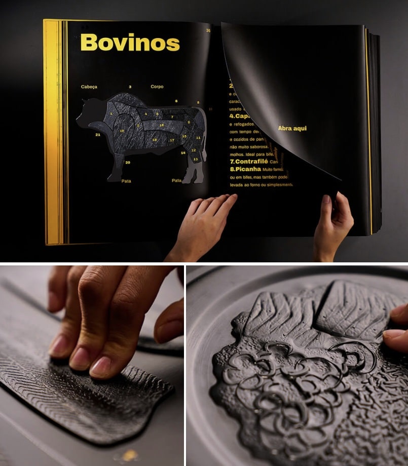 embossed cookbook