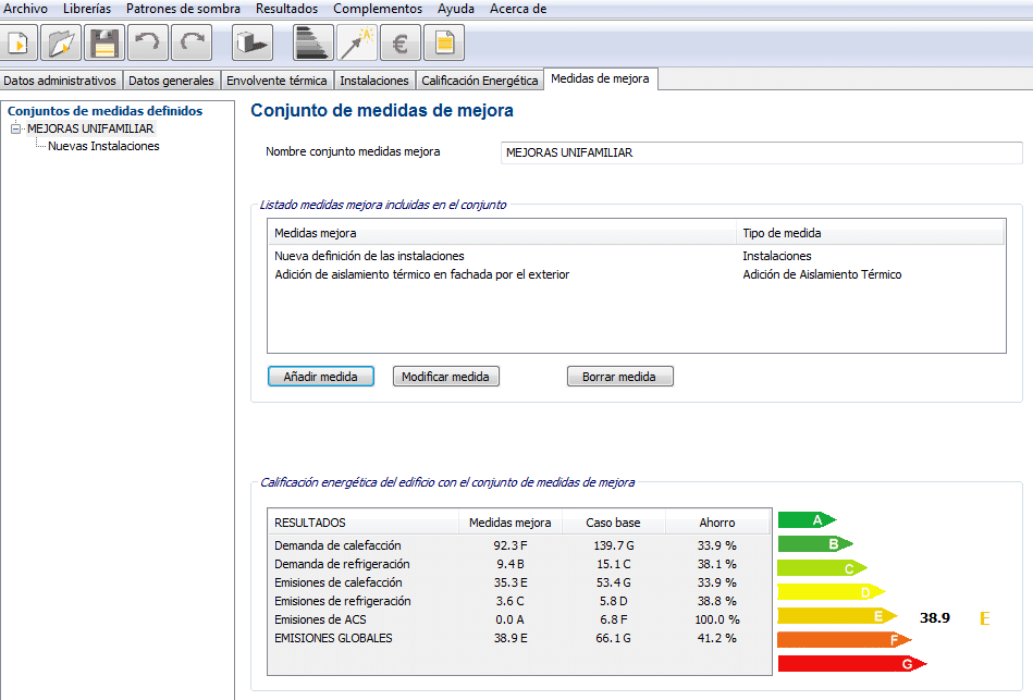 energy certificate improvement measures