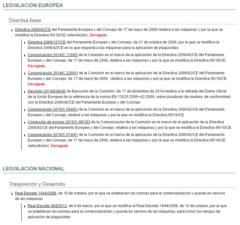 construction and work machinery regulations