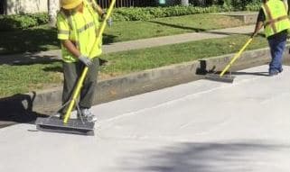 white paint on streets