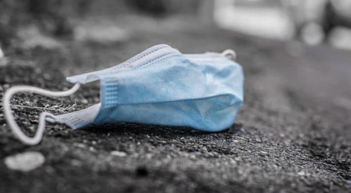 waste masks and protective equipment