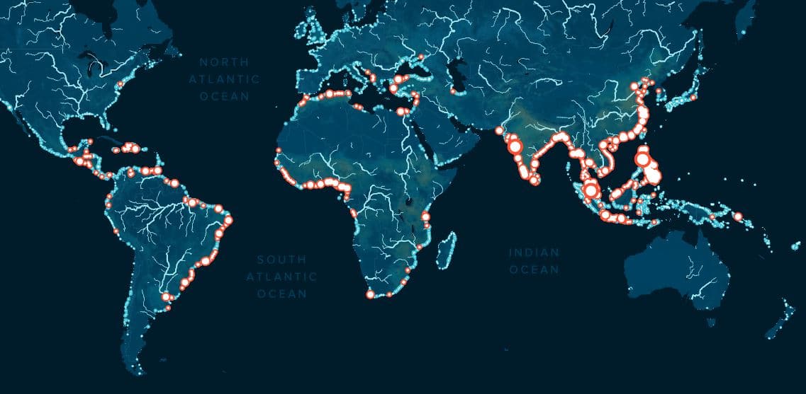 most plastic polluted rivers